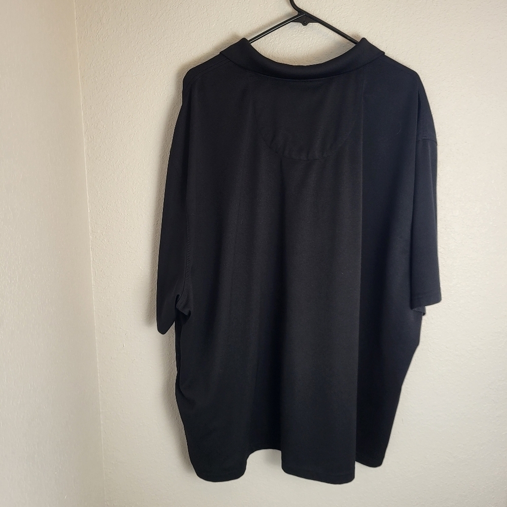 Van Heusen Black Polo Shirt Short Sleeves Men's Size 4X - Picture 2 of 6